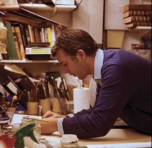 Daniel Wray at his bench